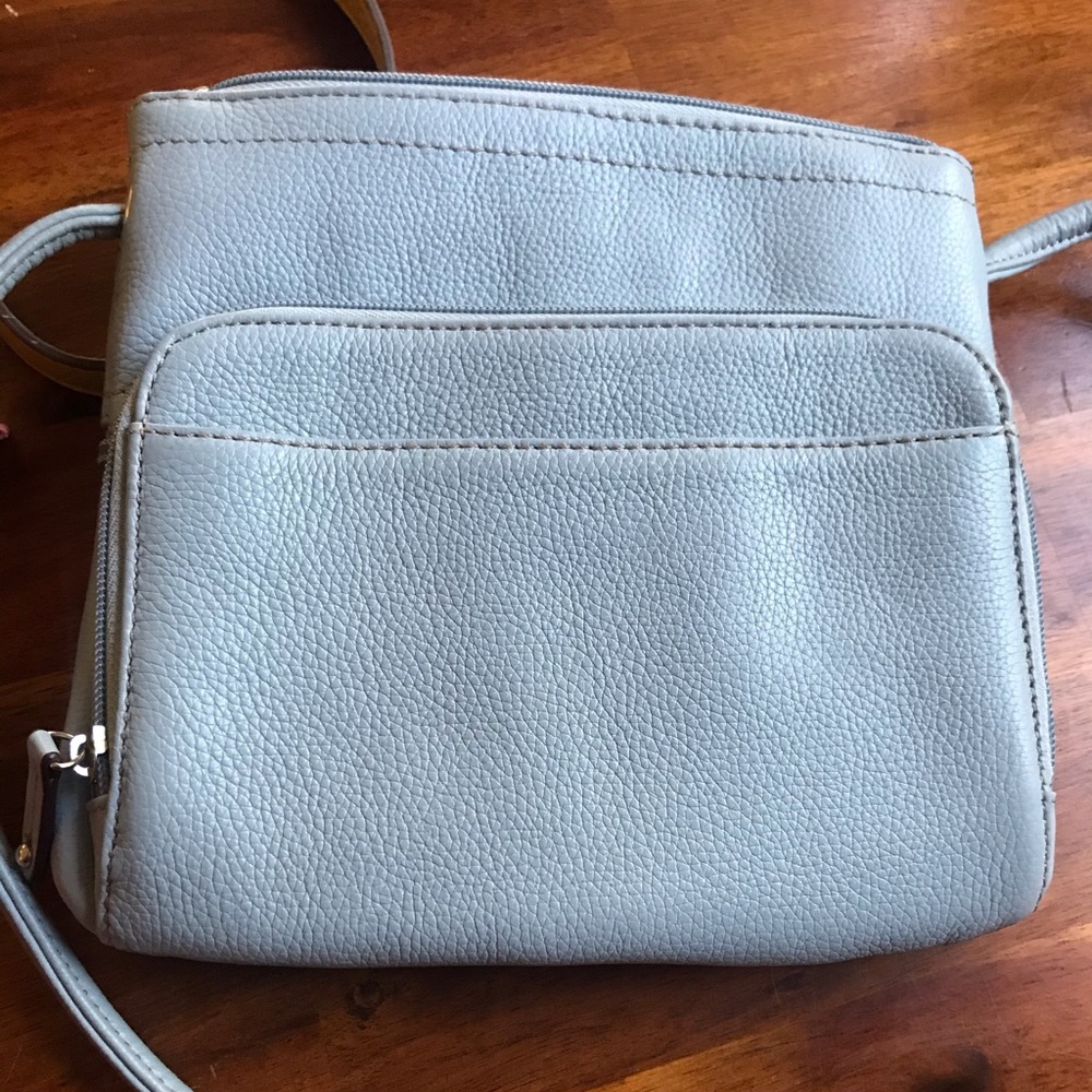 Blue shoulder bag